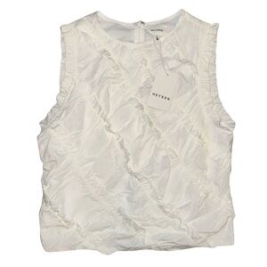 NWT Heyson Women’s Nerina Double Lined Rouched Sleeveless Top - Ivory Med